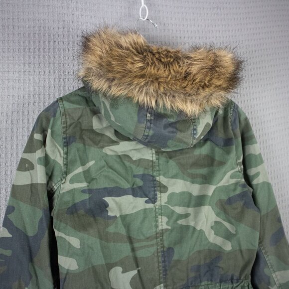 Abercrombie & Fitch Camo Fur Parka Coat - Picture 8 of 8